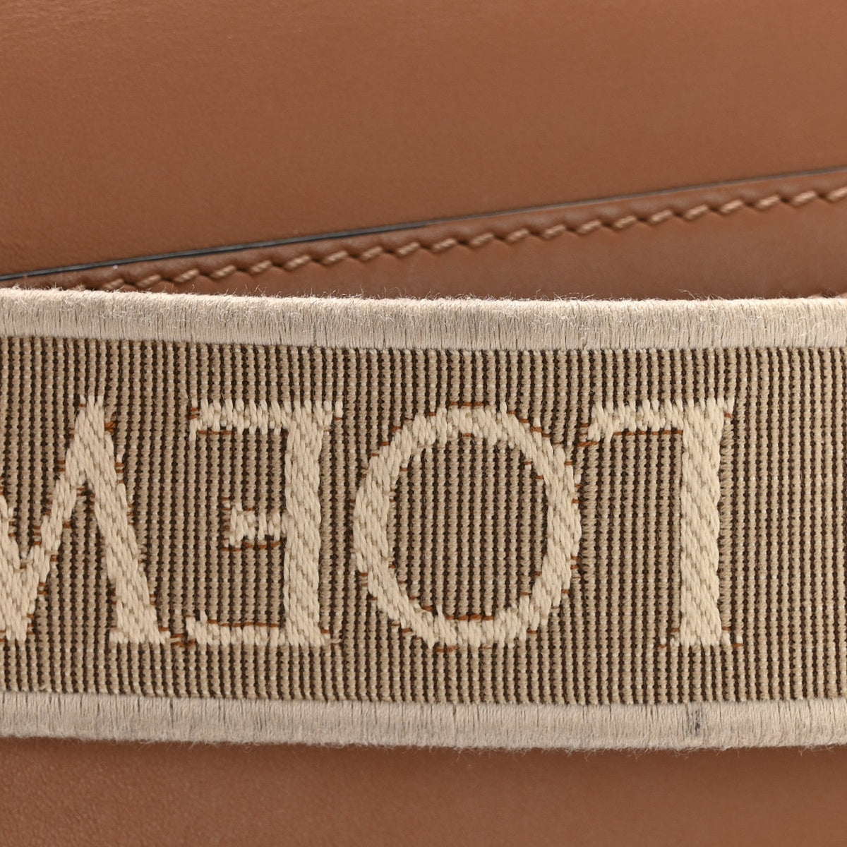 Calfskin Jacquard Mini Gate Dual Bag Tan