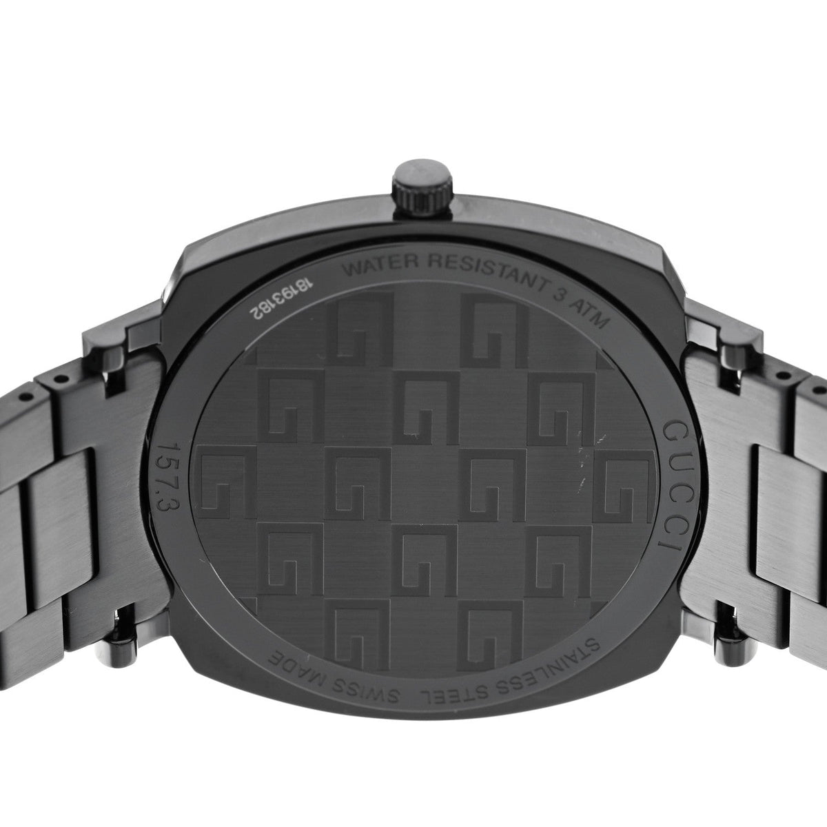 PVD Stainless Steel 38mm Grip Quartz Watch Black