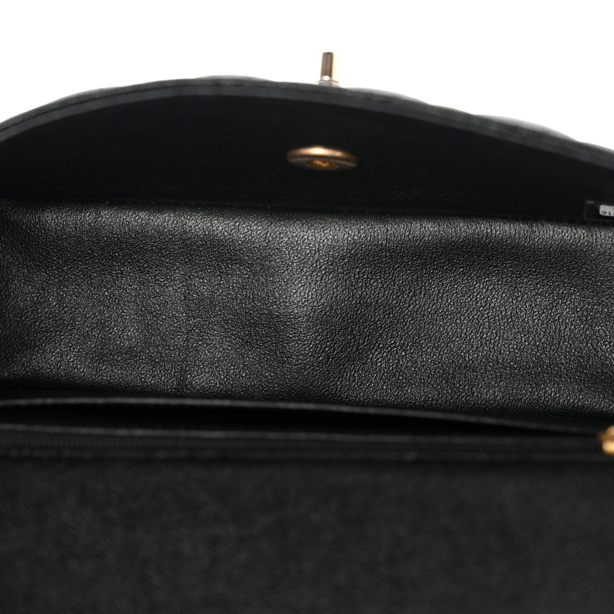 Caviar Quilted Mini Top Handle Rectangular Flap Black