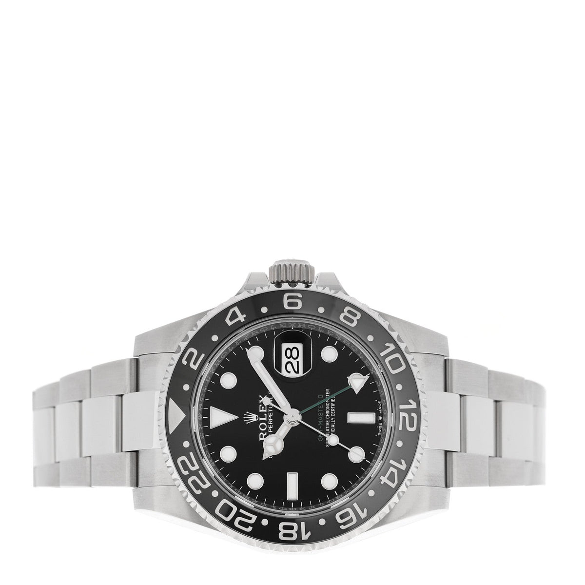 Stainless Steel 40mm Oyster Perpetual Date GMT Master II Bruce Wayne Watch Black 126710GRNR