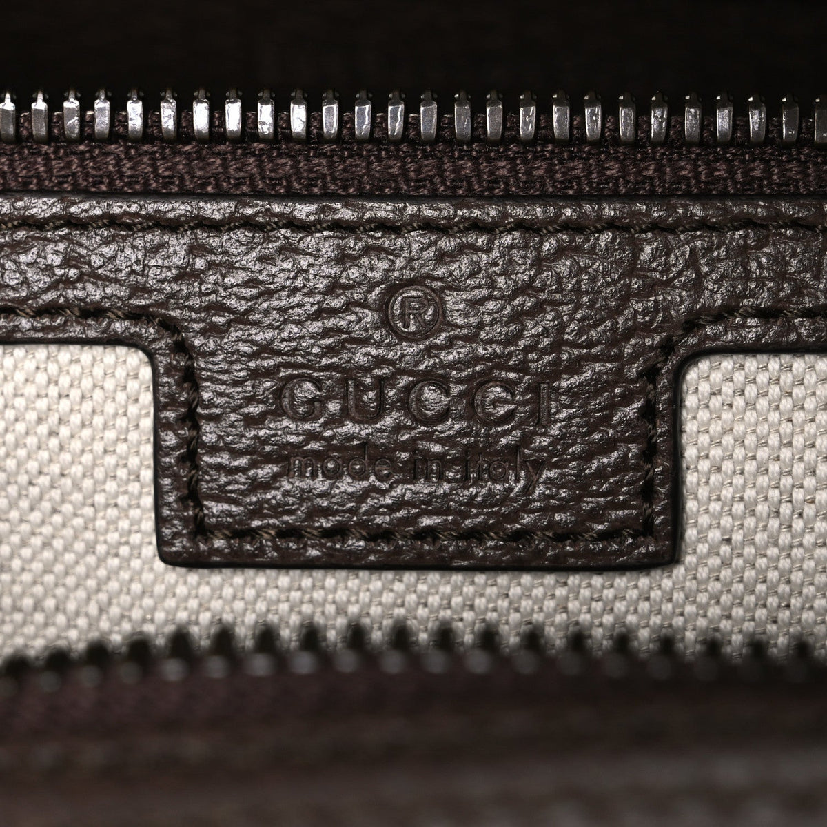 GG Supreme Monogram Textured Dollar Calfskin Web Medium Savoy Bowling Bag Beige Ebony New Acero