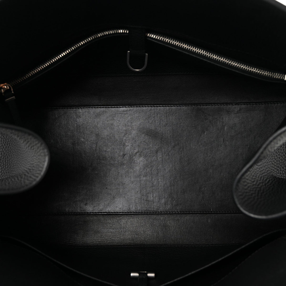Matte Grained Calfskin EW Margaux Black