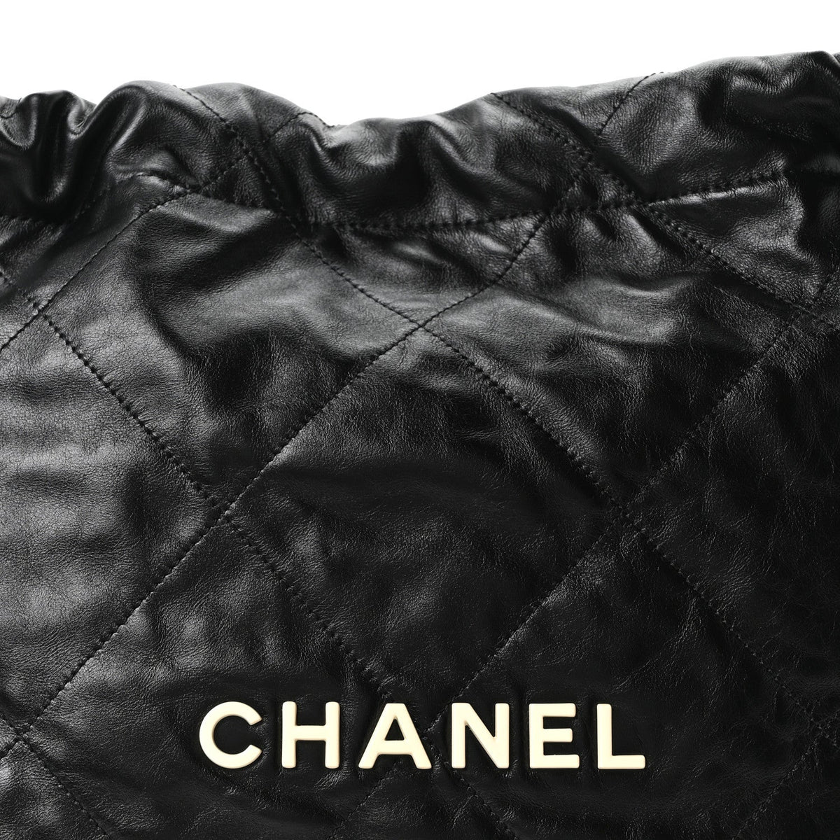 Calfskin Quilted Small Chanel 22 Black