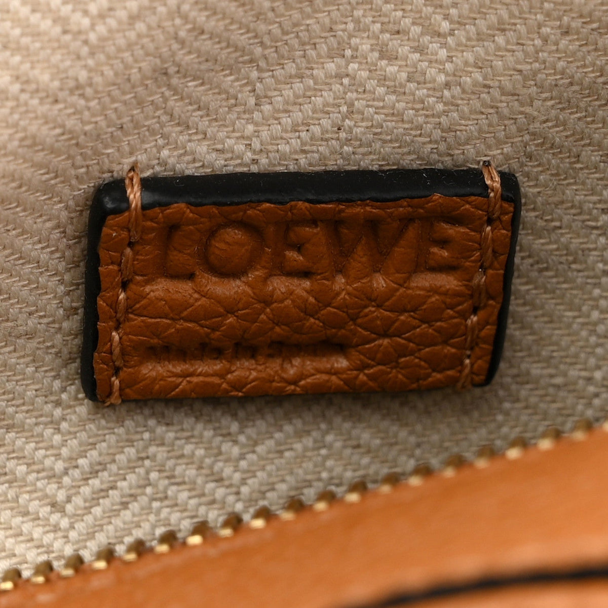 Grained Calfskin Mini Puzzle Bag Tan