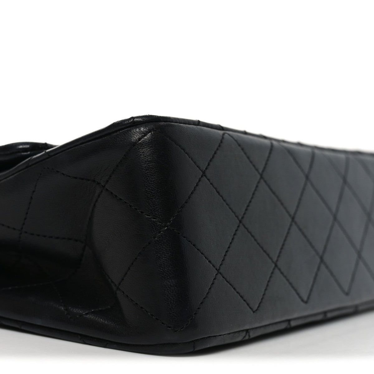 Lambskin Quilted Small Double Flap Black