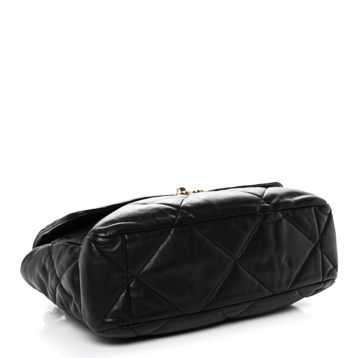 Goatskin Quilted Large Chanel 19 Flap Black